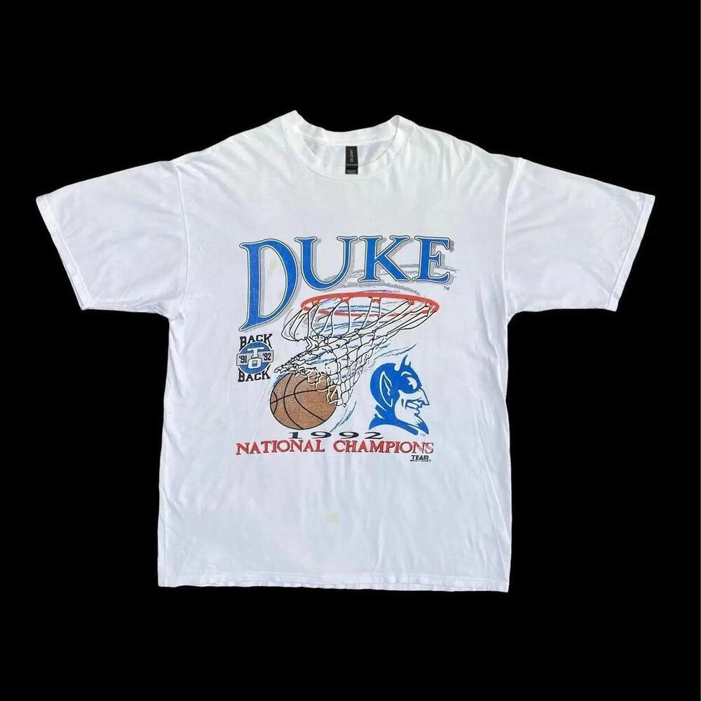 1992 Duke National Champions Ncaa Basketball White T-Shirt